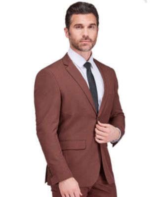 Men's 2 Piece 4 Way Stretch Notch Lapel Slim Fit Suit