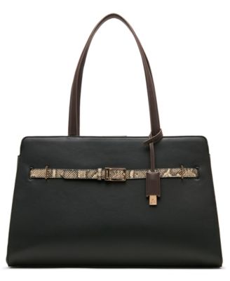 Extra-Large Belted Tote Handbag