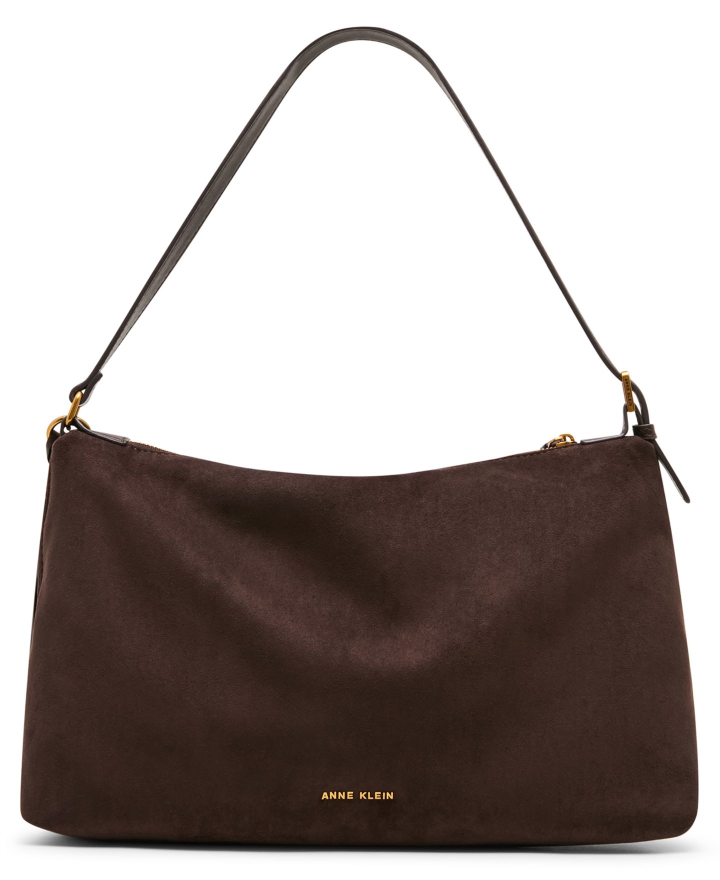 Женская сумка Anne Klein Faux Suede Large Horse Bit Shoulder Handbag, цвет: Коричневый — фото 2