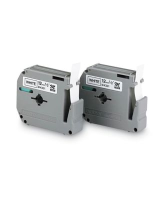 M2312PK M Series 0.47 in. x 26.2 ft. Tape Cartridges for P-Touch Labelers (2/ Pack