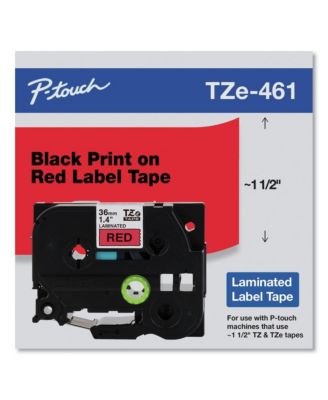 TZE461CS 1.4 in. x 26.2 ft. TZe Standard Adhesive Laminated Labeling Tape