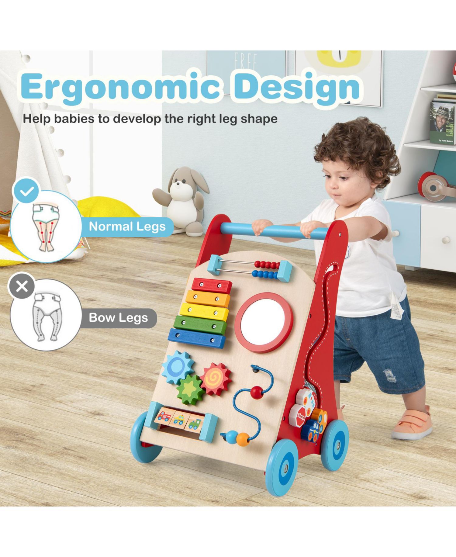 Montessori Sit to Stand Baby Walker