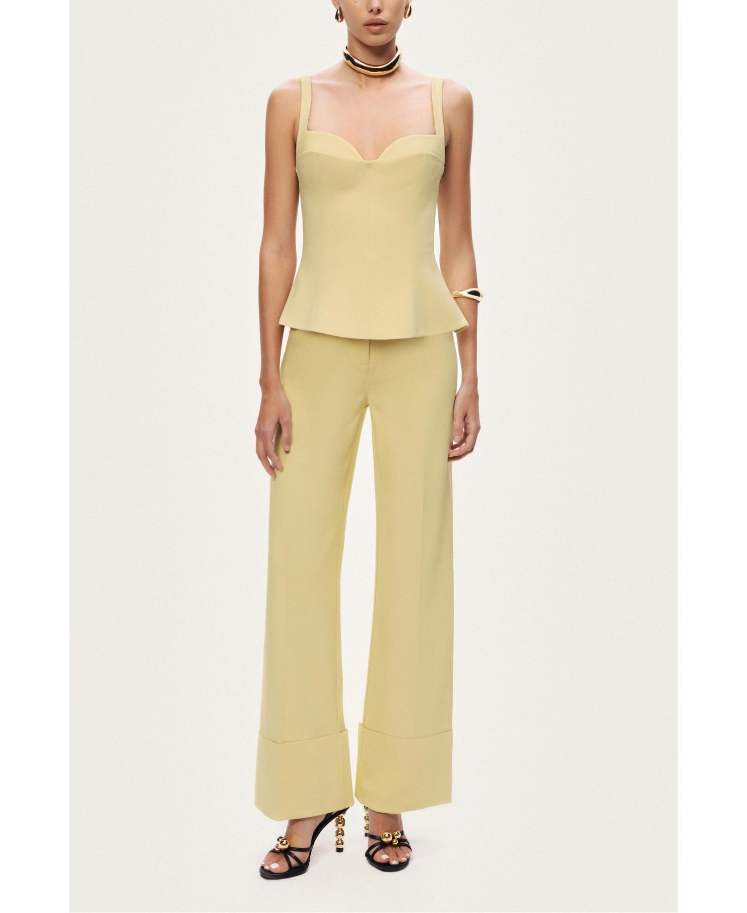 Women's High-Waist Tailored Wide-Leg Pants