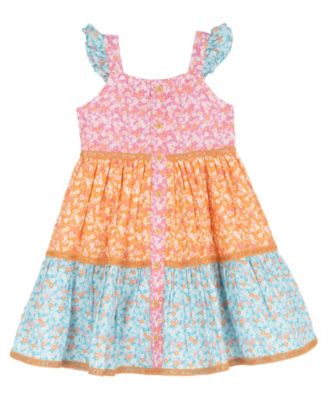 Girls' 2T-6X 3-Tiered Lurex Gauze Dress