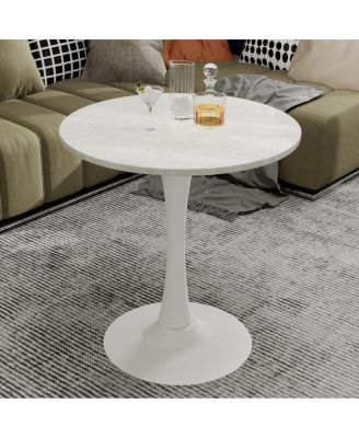 Mid-Century Modern Round Marble Coffee Table