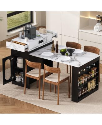 Extendable Dining Table/Island with Storage and Power