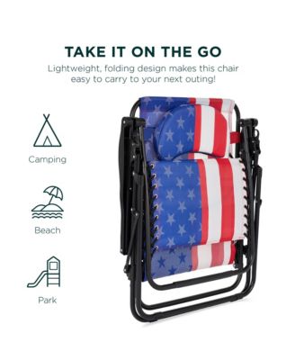 Oversized Zero Gravity Chair, Folding Outdoor Patio Recliner w/ Cup Holder