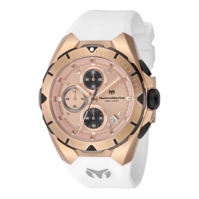 Technomarine Mens Tm-318145 Ocean Quartz VD57 Dial Watch - White 350$