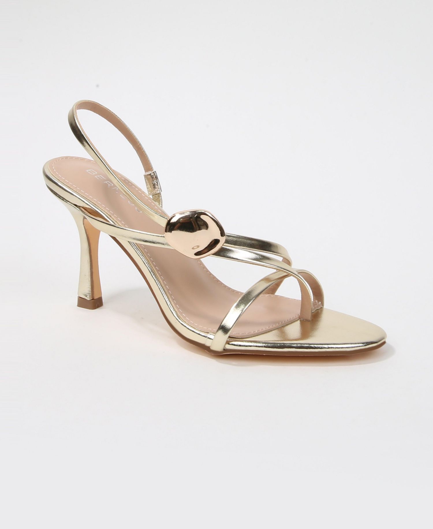 Women's Hebe Gold-Tone Nugged Slingback Dress Sandals
