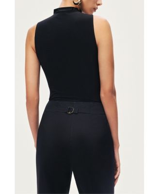 Women's Draped Mesh-Panel Bodysuit