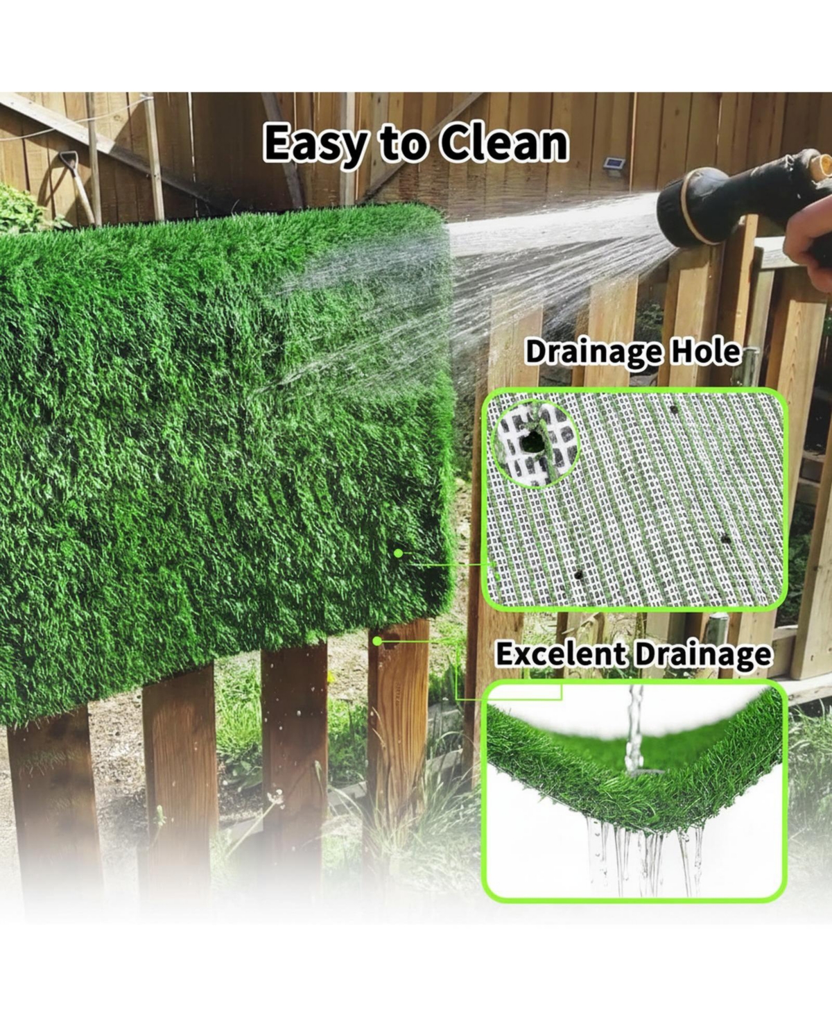 Aronkl Artificial Grass Dog Potty Pad Strong Absorbency Soft Easy Clean Indoor Outdoor