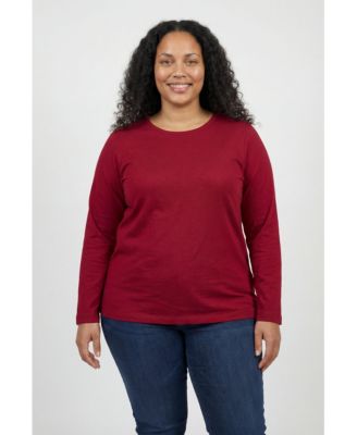 Women's Plus Size Perfect Long-Sleeve Crewneck Tee