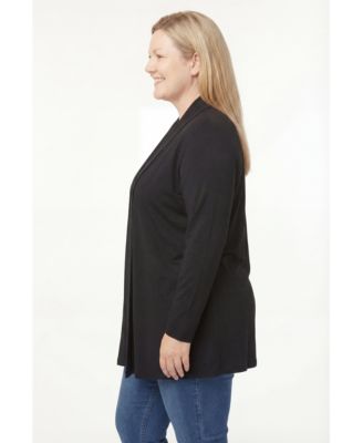 Plus Size 2-Fer Cardigan & Attached Lace Tunic