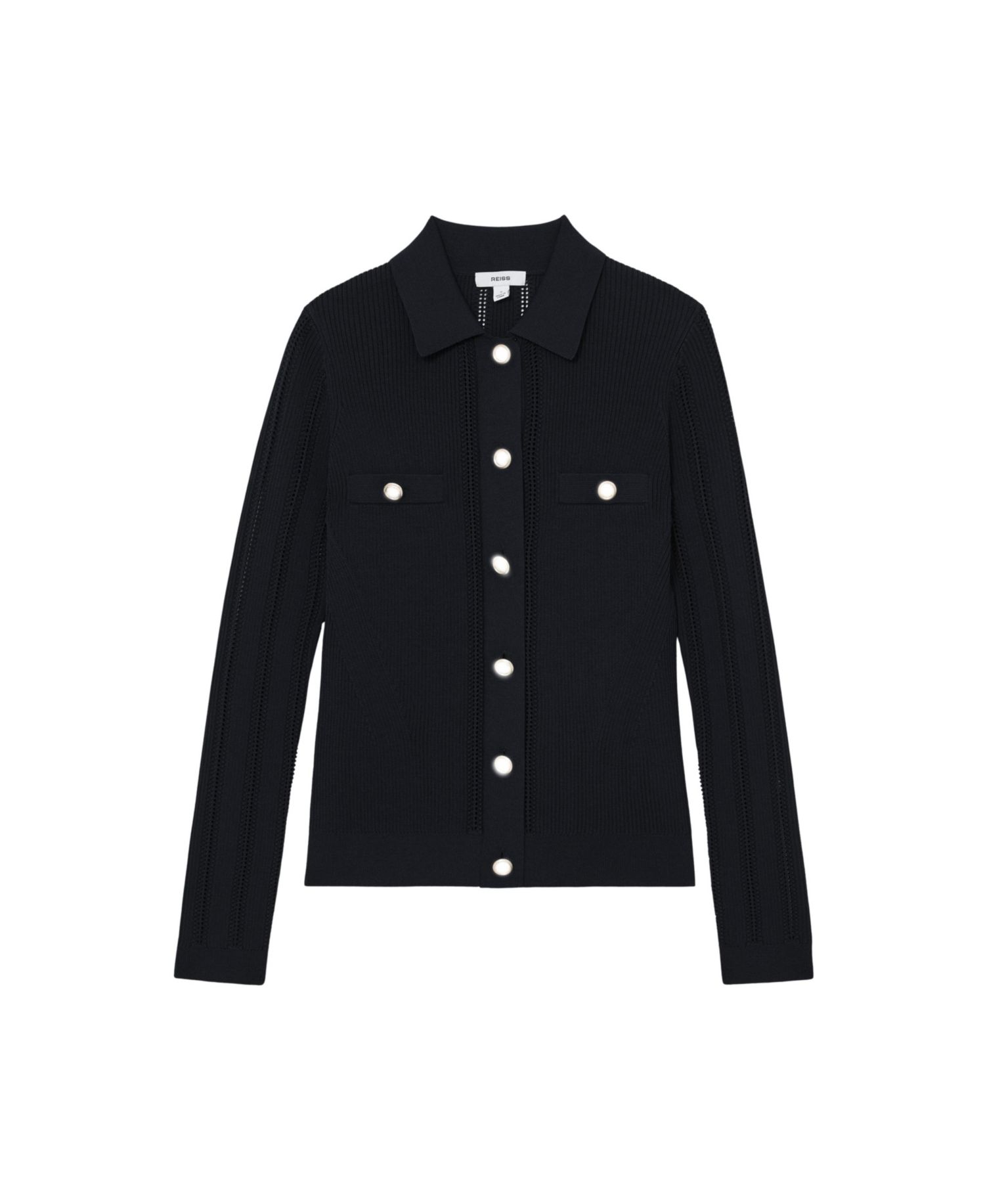 Women's Harri Button-Through Knitted Top with Collar