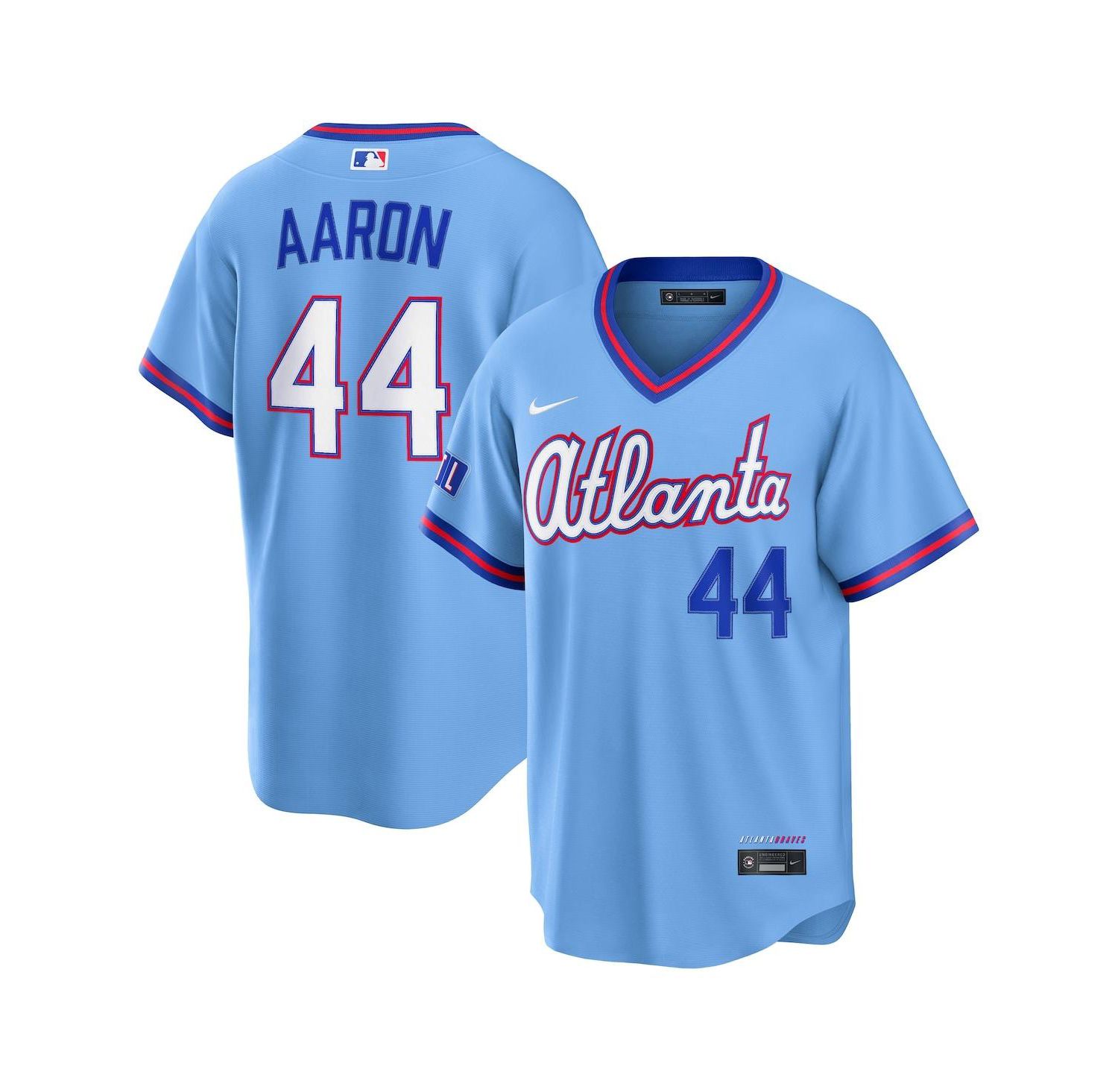 Men's Hank Aaron Powder Blue Atlanta Braves 2026 City Connect Stadium Jersey