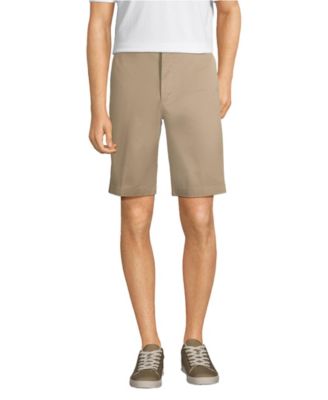 Men's Long Plain Front Blend Chino Shorts