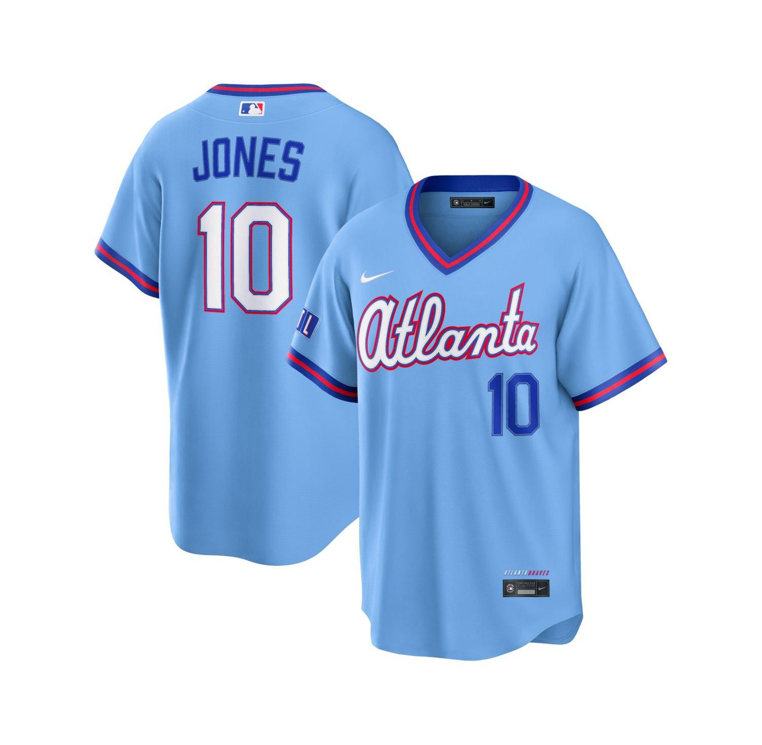 Men's Chipper Jones Powder Blue Atlanta Braves 2026 City Connect Stadium Jersey