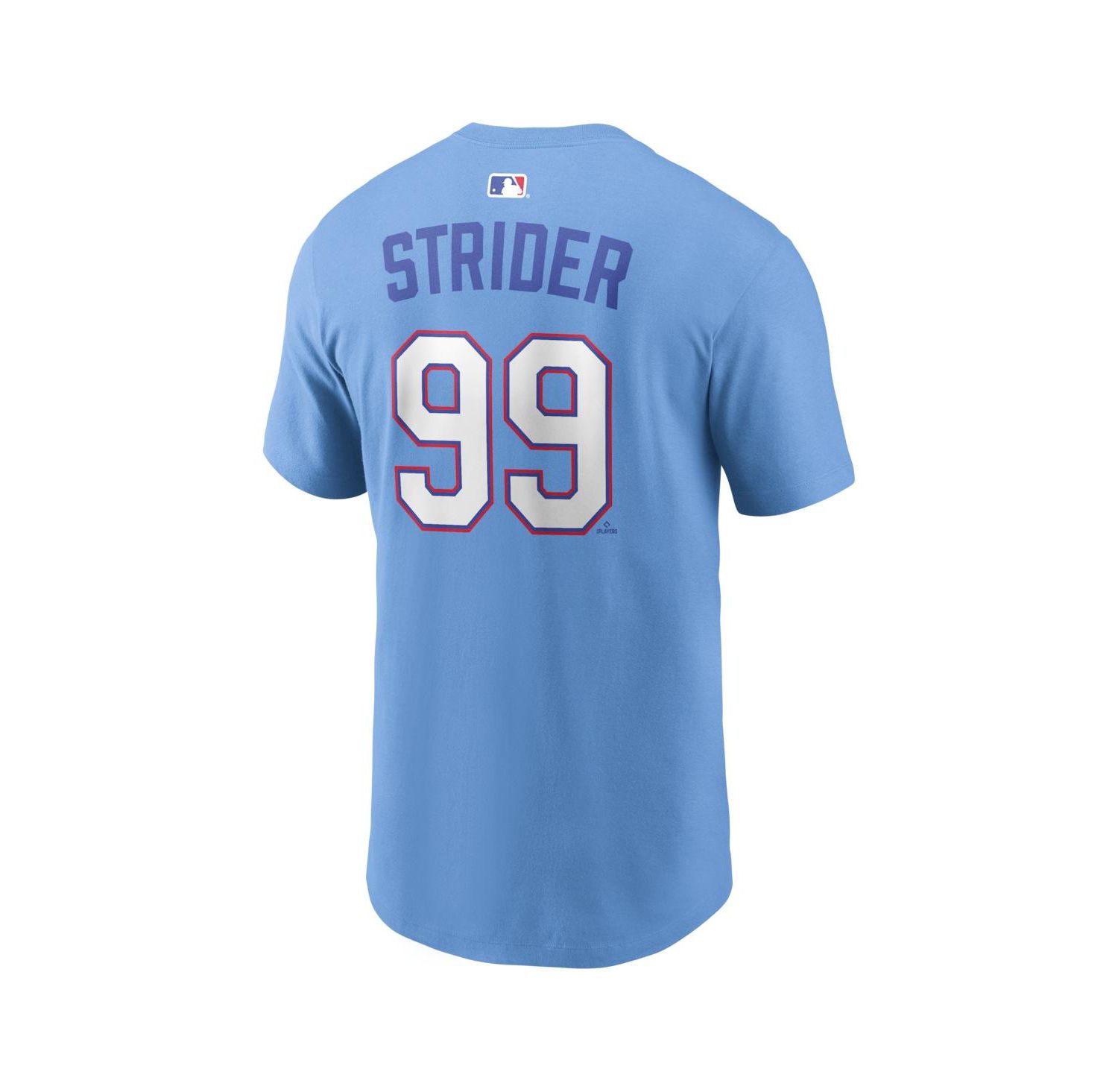 Men's Spencer Strider Powder Blue Atlanta Braves 2026 City Connect Name & Number T-Shirt