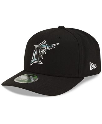 Men's Black Florida Marlins Player Replica 9SEVENTY Adjustable Hat