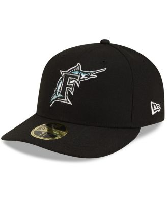 Men's Black Florida Marlins On-Field Authentic Collection Low Profile 59FIFTY Fitted Hat
