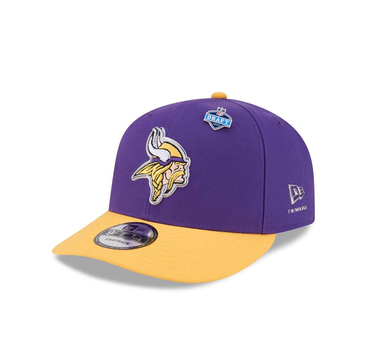 Men's Purple/Gold Minnesota Vikings 2026 NFL Draft On Stage Pre-Curved 9FIFTY Snapback Hat