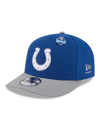 Men's Royal/Gray Indianapolis Colts 2026 NFL Draft On Stage Pre-Curved 9FIFTY Snapback Hat