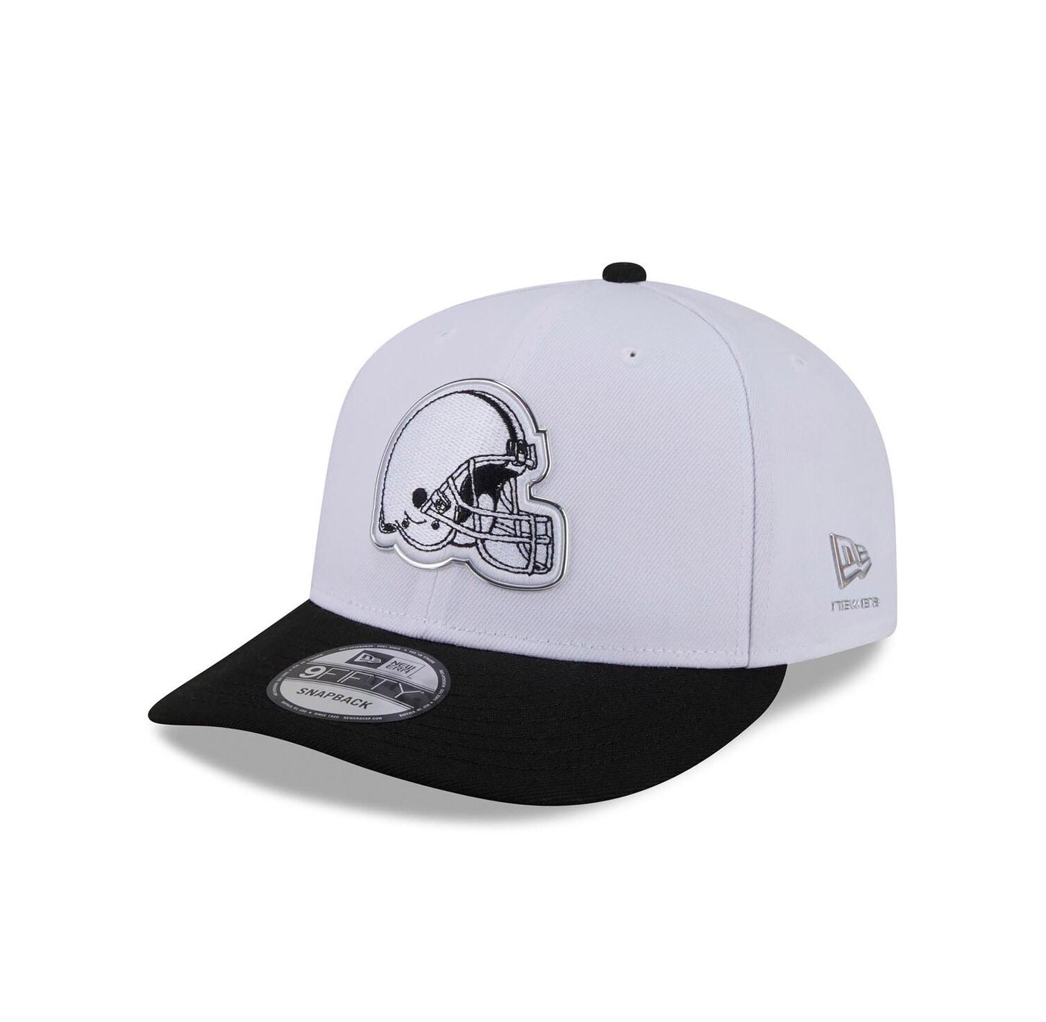 Men's White/Black Cleveland Browns 2026 NFL Draft Pre-Curved 9FIFTY Snapback Hat