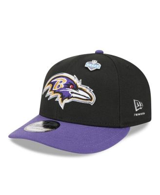 Men's Black/Purple Baltimore Ravens 2026 NFL Draft On Stage Pre-Curved 9FIFTY Snapback Hat