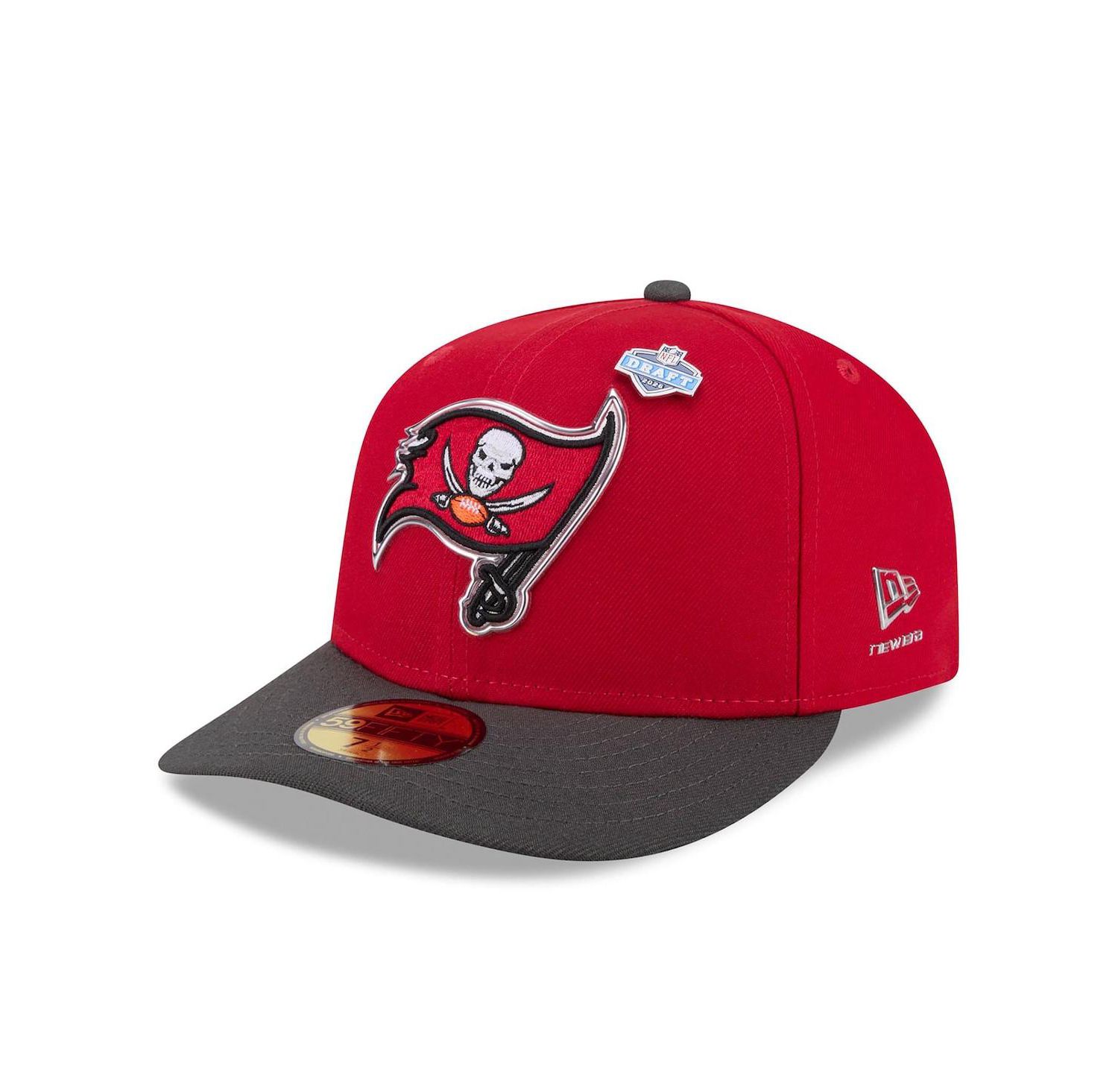 Men's Red/Pewter Tampa Bay Buccaneers 2026 NFL Draft Pre-Curved 59FIFTY Fitted Hat