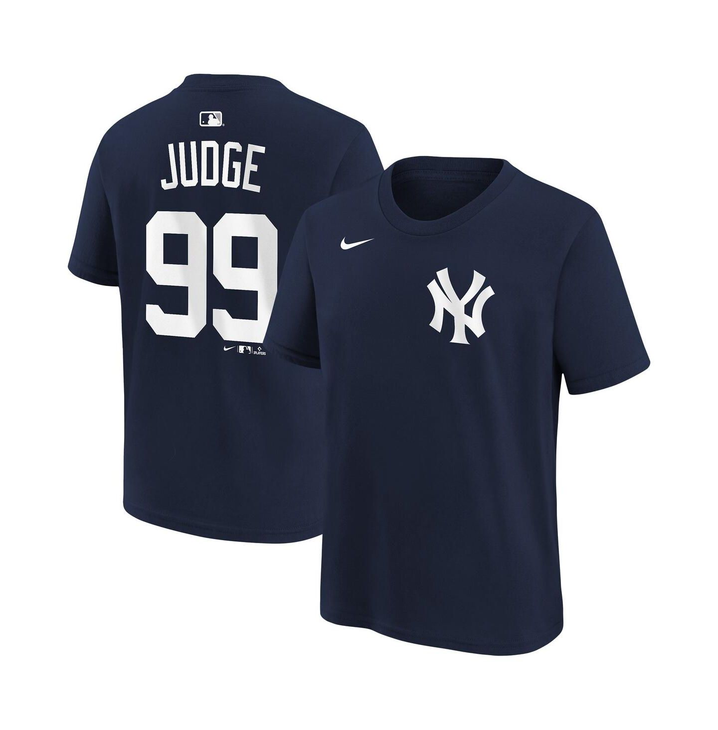Детская футболка Nike Aaron Judge Navy New York Yankees Name & Number — фото 1