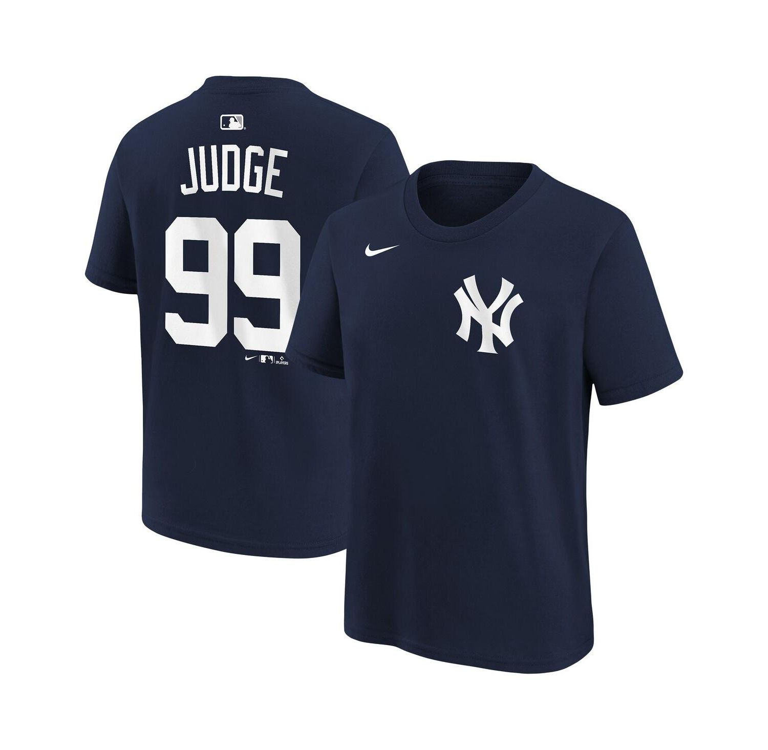 Big Boys and Girls Aaron Judge Navy New York Yankees Name & Number T-Shirt