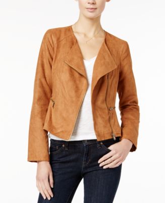Maison Jules Faux-Suede Moto Jacket, Created for Macy's - Jackets ...