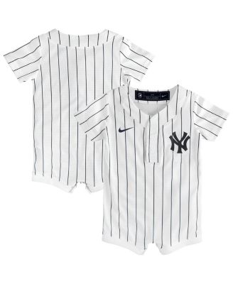 Baby Boys and Girls White New York Yankees Home Replica Romper Jersey