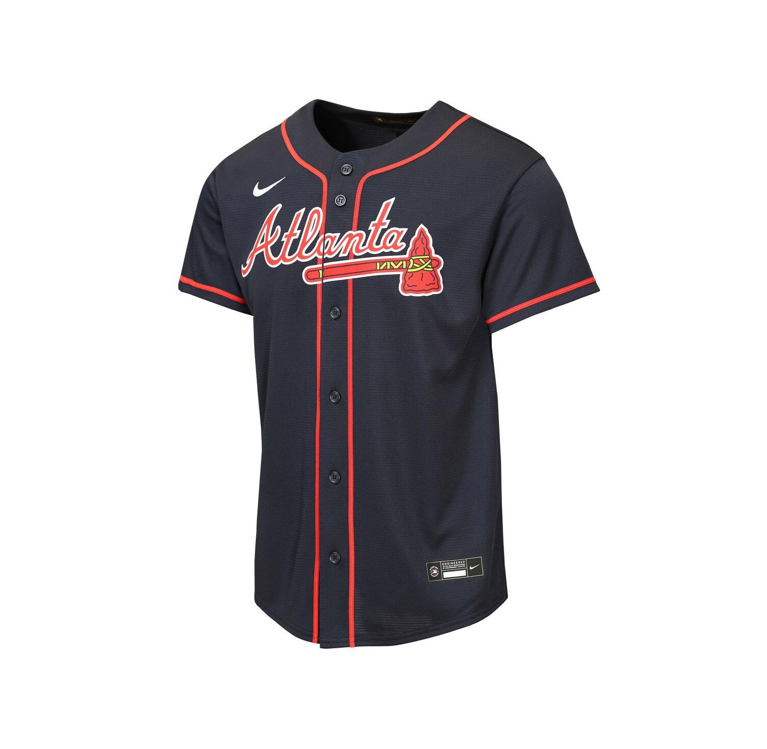Big Boys and Girls Ronald Acu&ntilde;a Jr. Navy Atlanta Braves Alternate Replica Jersey