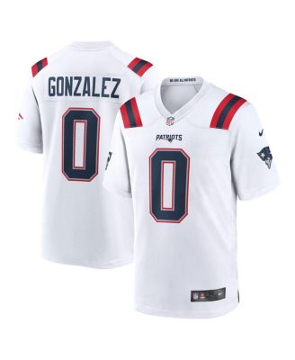 Men's Christian Gonzalez White New England Patriots Game Jersey