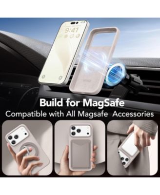 Magnetic for iPhone 17 Pro Max Case, Compatible with MagSafe Liquid Silicone Anti-Scratch Shockproof Protective Phone Case 6.9 inch, Stone