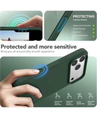 Magnetic for iPhone 17 Pro Case, Compatible with MagSafe, Liquid Silicone Anti-Scratch Shockproof Protective Phone Case 6.3 inch, Army Green