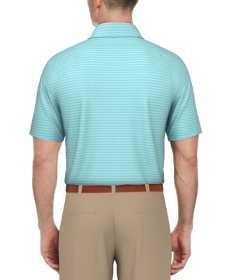 Men's Heathered Stripe Golf Polo Shirt