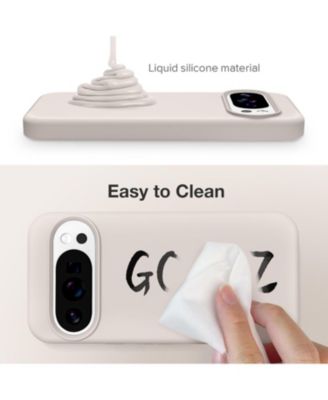 for Google Pixel 10/Pixel 10 Pro Case, Liquid Silicone Case with Screen Protector, Full Body Protective Cover, Shockproof Phone Cover