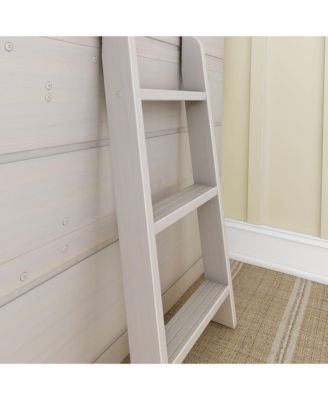 Max and Lily Farmhouse Twin Low Loft with Bookcase