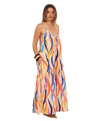 Women's Abstract Print Scoop Neck Dress