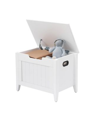 Wooden Flip-Top Storage Bench - Entryway Chest with 2 Safety Hinges Large Capacity Organizer
