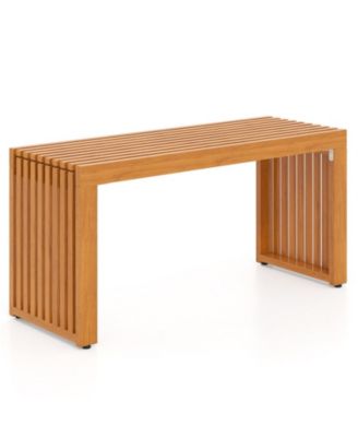 36-inch All-Slat Acacia Wood Patio Loveseat Bench