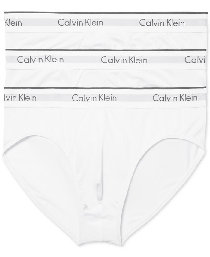 Calvin Klein Men's Microfiber Stretch Brief 3-Pack - Macy's