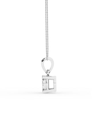 Diamond Cluster Pendant Necklace in Sterling Silver (1/10 ct. t.w.)