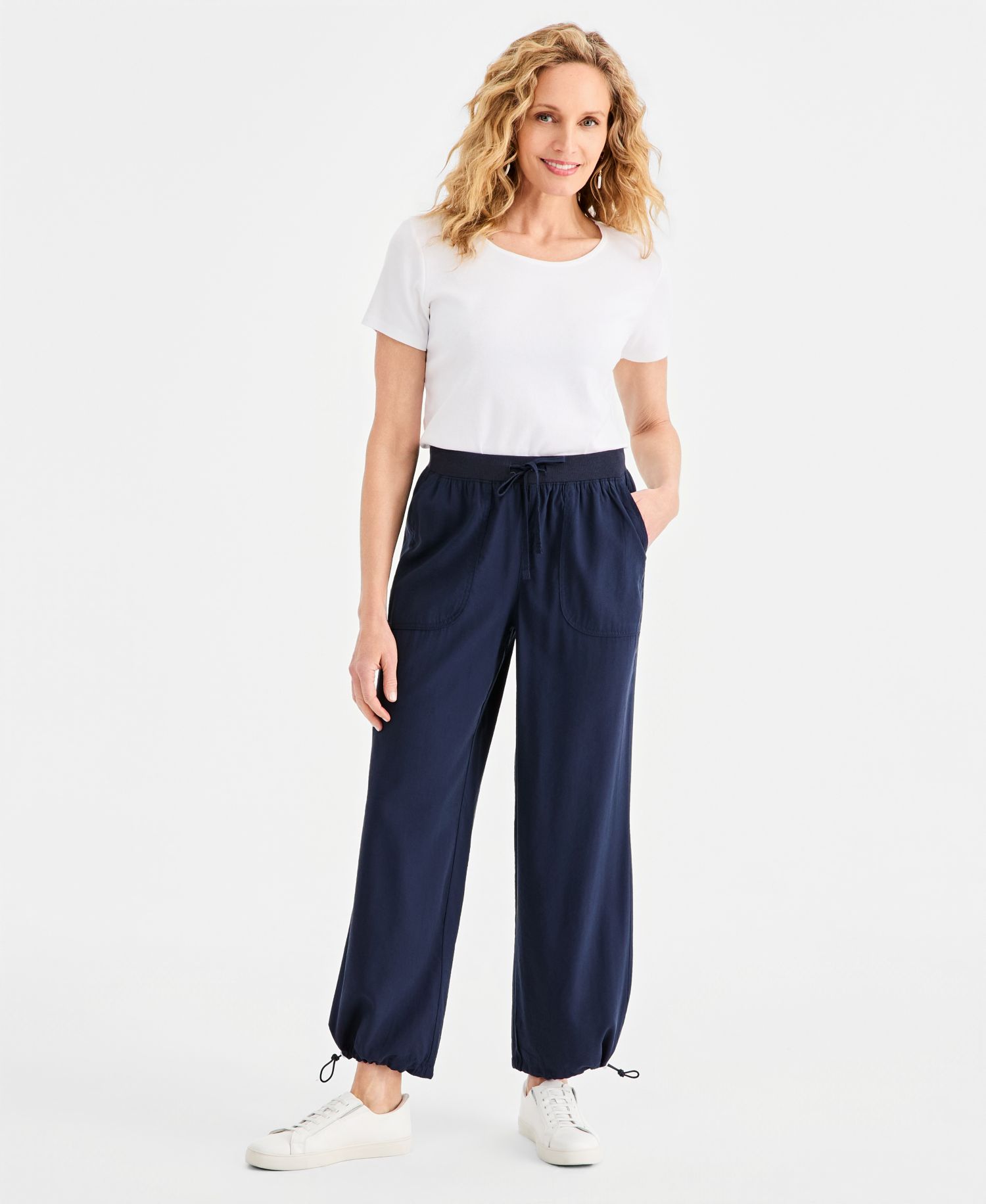 Women's Drapey Bungee Wide-Leg Pants