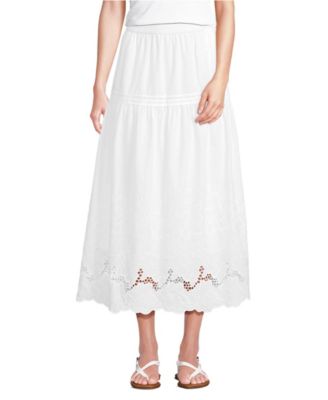 Women's Voile Eyelet Maxi Skirt