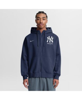 Men's Navy New York Yankees Primetime Lockup Full-Zip Hoodie