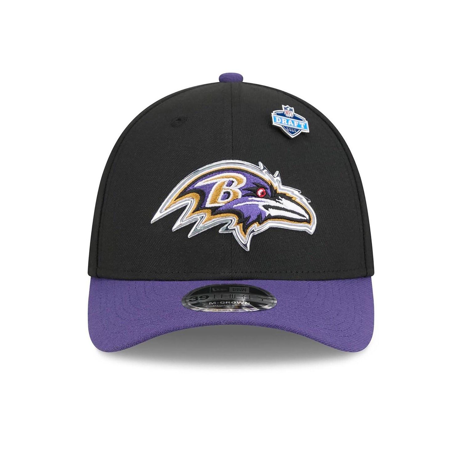 Men's Black/Purple Baltimore Ravens 2026 NFL Draft 39THIRTY M-Crown Flex Hat