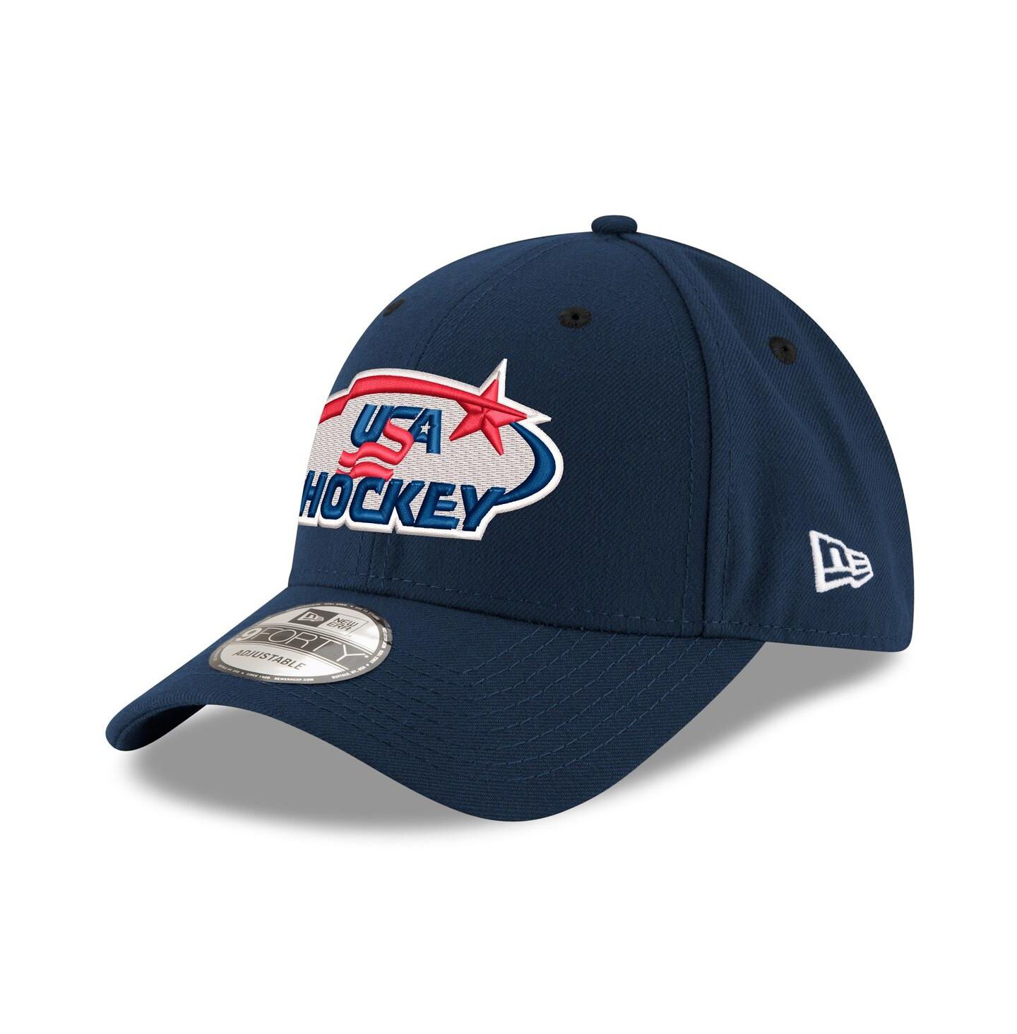 Мужская кепка New Era Navy US Hockey 9FORTY Adjustable Hat — фото 1